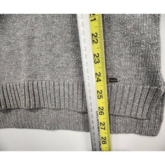 Calvin Klein Women's Classic Tutle Neck Elegant Cozy Gray Sweater Size M - Picture 8 of 9